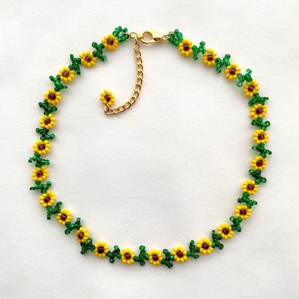 chokers dvacaman korean trendy colorful little daisy flower beaded necklace for women boho acrylic bead clavicle choker jewelry, Golden;silver
chokers dvacaman korean trendy colorful little daisy flower beaded necklace for women boho acrylic bead clavicle choker jewelry, Golden;silver