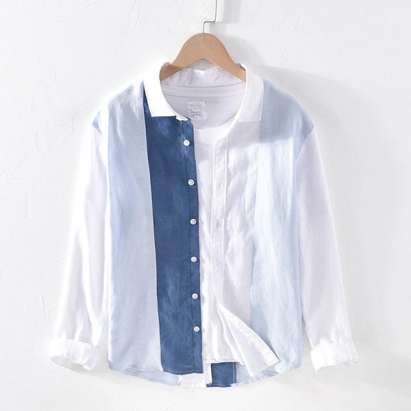 summer men linen contrast color japan minimalism style thin long sleeve turn down square collar male casual shirt1, White;black
summer men linen contrast color japan minimalism style thin long sleeve turn down square collar male casual shirt1, White;black