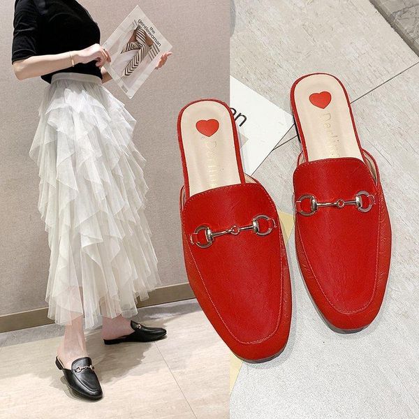 slippers fashion summer soft leather women designer slip on mules flat heel shoes for woman 2021 all-match slides solid muller, Black
slippers fashion summer soft leather women designer slip on mules flat heel shoes for woman 2021 all-match slides solid muller, Black