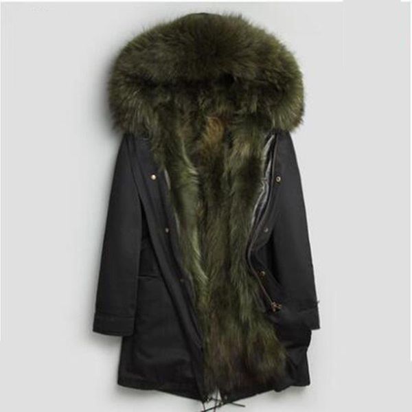 men's leather & faux winter jacket men parka real fur coat warm raccoon liner plus size long jackets overcoat parkas hombre dk1015, Black
men's leather & faux winter jacket men parka real fur coat warm raccoon liner plus size long jackets overcoat parkas hombre dk1015, Black