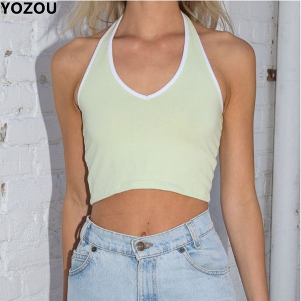 women summer solid vintage cotton chic casual halter candy color crop cropped cami tee backless sleeveless for female 210623, White
women summer solid vintage cotton chic casual halter candy color crop cropped cami tee backless sleeveless for female 210623, White