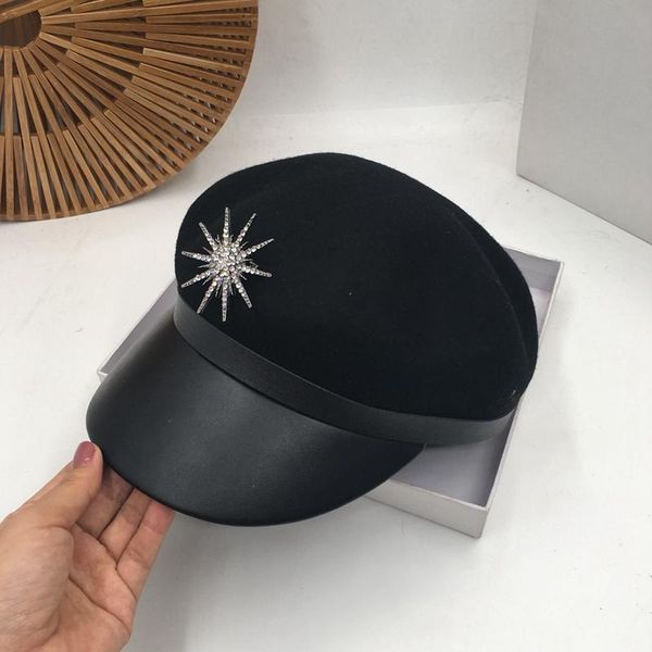 berets british retro octagonal cap female drill sun black wool beret caption ladies wild navy ins tide, Blue;gray
berets british retro octagonal cap female drill sun black wool beret caption ladies wild navy ins tide, Blue;gray