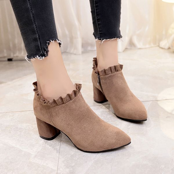 2021 winter shoes woman ruffles boots side zip ankle boots black high heels botas mujer chunky heels bare botines 7674
2021 winter shoes woman ruffles boots side zip ankle boots black high heels botas mujer chunky heels bare botines 7674