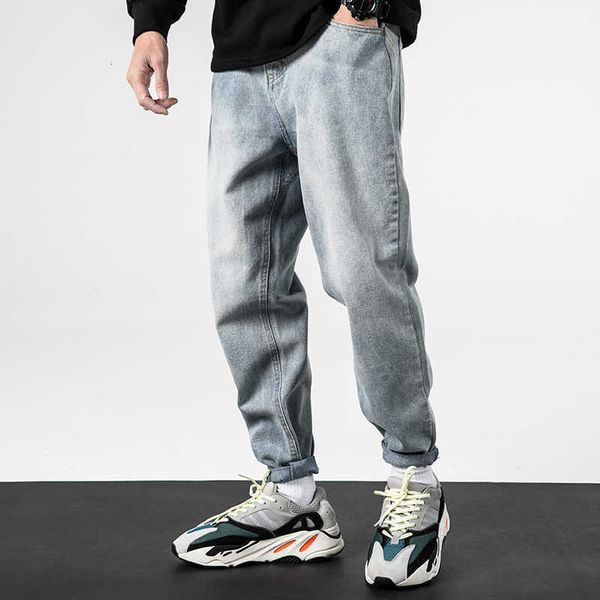 men's jeans korean style fashion men loose fit casual denim harem pants vintage designer hip hop wide leg baggy trous, Blue
men's jeans korean style fashion men loose fit casual denim harem pants vintage designer hip hop wide leg baggy trous, Blue