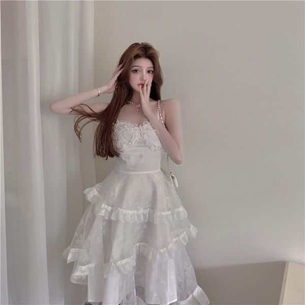 casual dresses hong kong style design niche outdoor wear temperament irregular cake white mesh camisole dress fairy summer, Black;gray
casual dresses hong kong style design niche outdoor wear temperament irregular cake white mesh camisole dress fairy summer, Black;gray