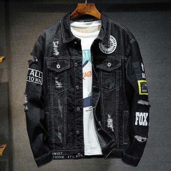 men's jackets autumn denim jacketmen hole hip hop streetwear punk rave steampunk motorcycle cowboy graffiti outwear ripped jacke jaquet, Black;brown
men's jackets autumn denim jacketmen hole hip hop streetwear punk rave steampunk motorcycle cowboy graffiti outwear ripped jacke jaquet, Black;brown
