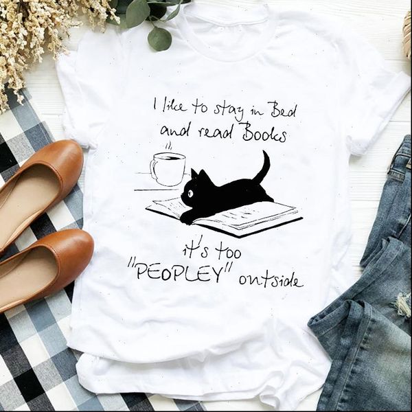 women lady cartoon cat coffee life pet cute fashion print tshirt shirt clothes graphic female t tee womens t shirt, White
women lady cartoon cat coffee life pet cute fashion print tshirt shirt clothes graphic female t tee womens t shirt, White