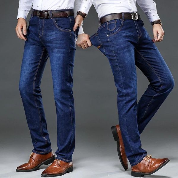 men's jeans plus size 40 42 46 2021 spring autumn arrivals business casual elastic classic fashion slim fit trousers, Blue
men's jeans plus size 40 42 46 2021 spring autumn arrivals business casual elastic classic fashion slim fit trousers, Blue