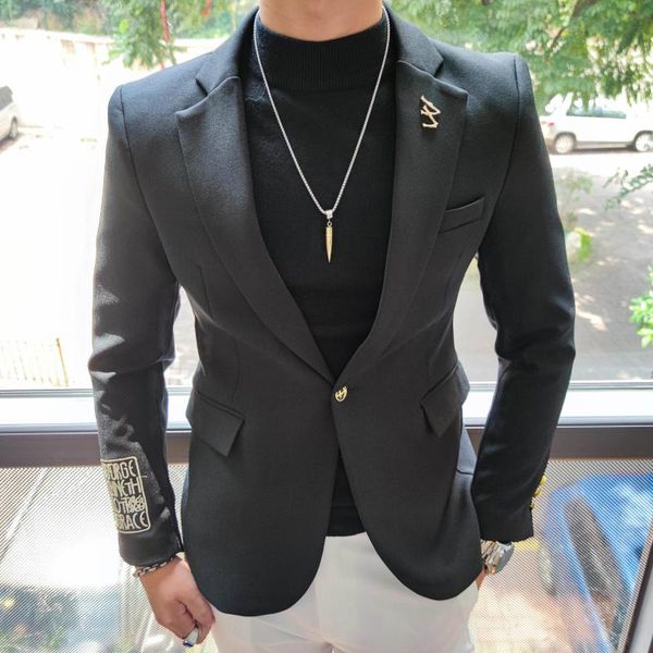 men's suits & blazers british black gold jacket singers male terno masculino men stylish blazer nightclub party hombre embroidery, White;black
men's suits & blazers british black gold jacket singers male terno masculino men stylish blazer nightclub party hombre embroidery, White;black