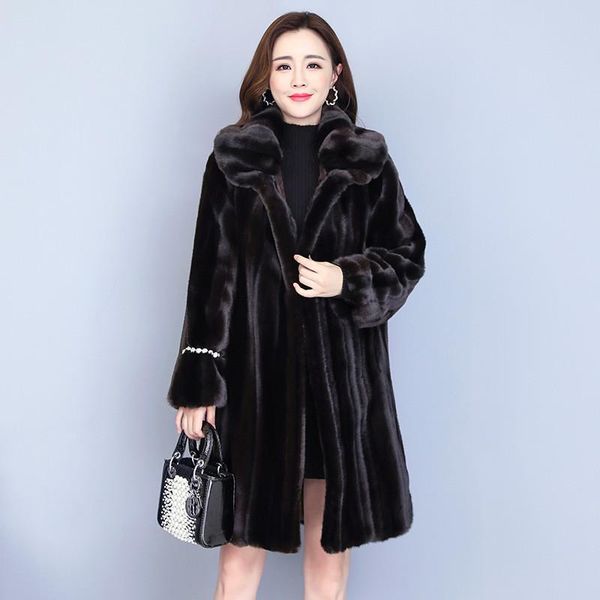 women's fur & faux 2021 women imitation mink coat middle-aged mother keep warm elegant jacket female fashion overcoat femme plus size a, Black
women's fur & faux 2021 women imitation mink coat middle-aged mother keep warm elegant jacket female fashion overcoat femme plus size a, Black