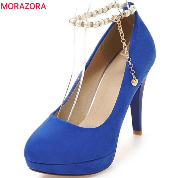 dress shoes morazora ladies summer spring platform with buckle round toe extreme high heel shallow thin heels woman pumps, Black
dress shoes morazora ladies summer spring platform with buckle round toe extreme high heel shallow thin heels woman pumps, Black