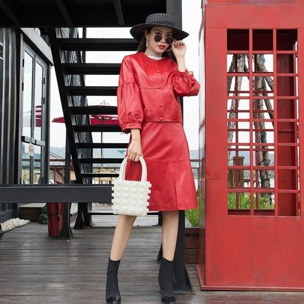 women's leather & faux autumn 2022 winter brand womens genuine jackets o-neck three quarter sleeve loose streetwear short coats plus si, Black
women's leather & faux autumn 2022 winter brand womens genuine jackets o-neck three quarter sleeve loose streetwear short coats plus si, Black