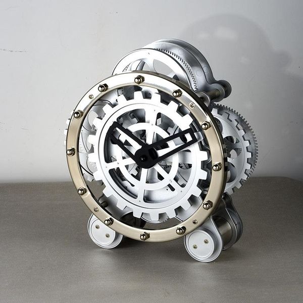 desk & table clocks european style double-legged gear clock creative stainless steel decoration study living room
desk & table clocks european style double-legged gear clock creative stainless steel decoration study living room