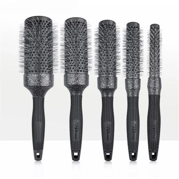 hair brushes 5 sizes professional salon styling tools round comb hairdressing curling nylon ceramic iron tube 30, Silver
hair brushes 5 sizes professional salon styling tools round comb hairdressing curling nylon ceramic iron tube 30, Silver