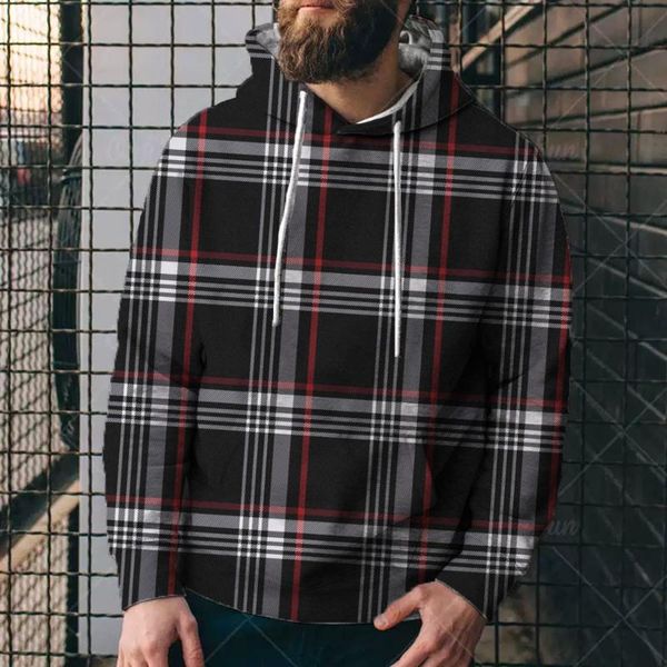 men's hoodies & sweatshirts fashionable european and american literary style clothing street casual plaid trim loose 3d digital printin, Black
men's hoodies & sweatshirts fashionable european and american literary style clothing street casual plaid trim loose 3d digital printin, Black
