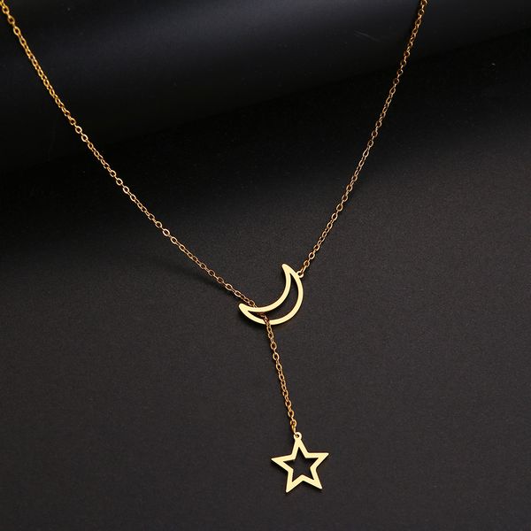 dotifi for women necklaces double pendant long chain moon star stainless steel necklace jewelry, Silver
dotifi for women necklaces double pendant long chain moon star stainless steel necklace jewelry, Silver