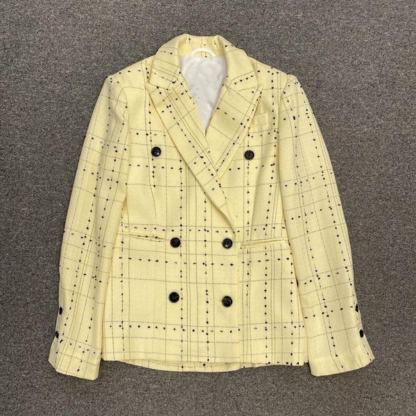 women's suits & blazers women spring autumn vintage elegant double-breasted check wool cotton blazer jacket coat, White;black
women's suits & blazers women spring autumn vintage elegant double-breasted check wool cotton blazer jacket coat, White;black