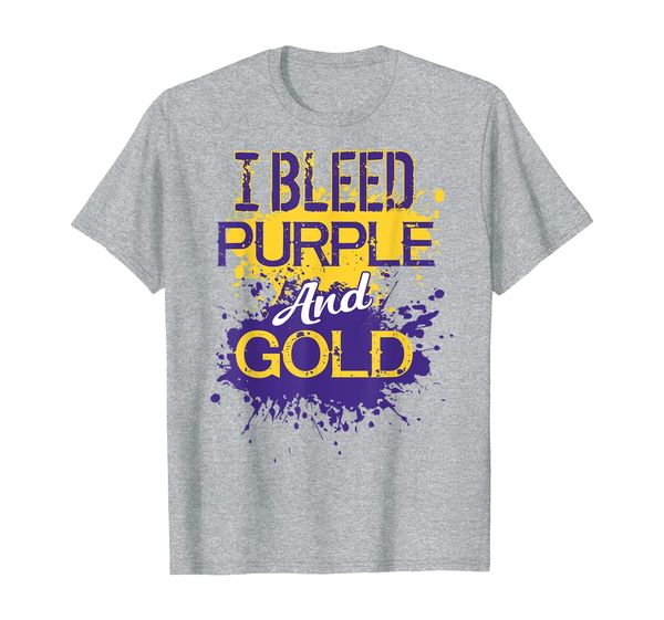 i bleed purple and gold team t-shirt player or sports fan, White;black
i bleed purple and gold team t-shirt player or sports fan, White;black