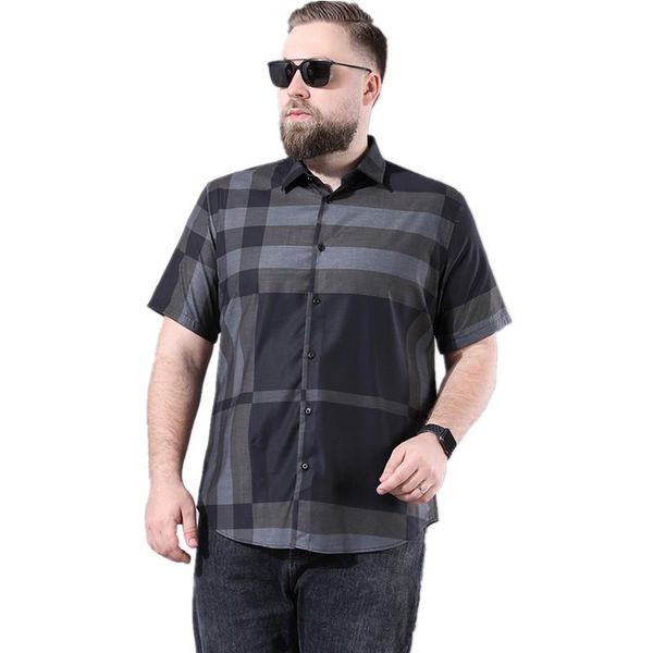 men's casual shirts summer high-quality short-sleeved shirt 7xl fashion business plaid formal dress dinner shirt(oversized plus size), White;black
men's casual shirts summer high-quality short-sleeved shirt 7xl fashion business plaid formal dress dinner shirt(oversized plus size), White;black