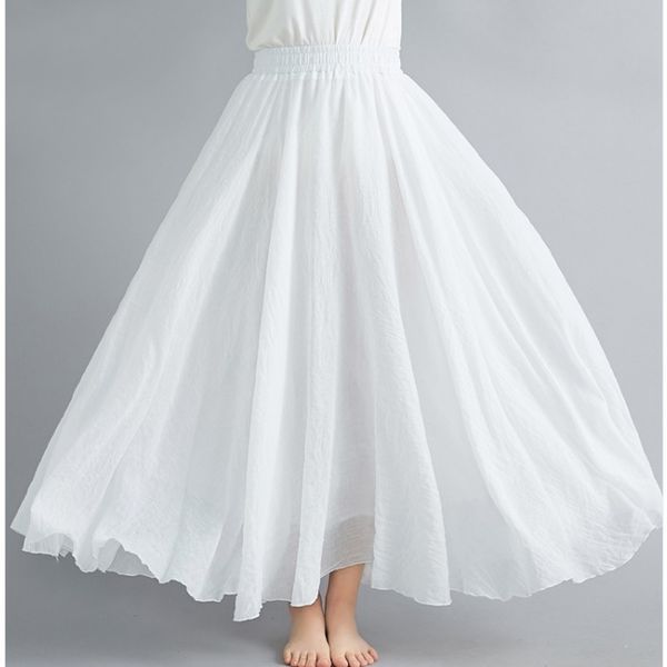 fashion women maxi skirt cotton skirt linen long elastic waist beach boho summer vintage skirts faldas saia a line skirts 210309, Black
fashion women maxi skirt cotton skirt linen long elastic waist beach boho summer vintage skirts faldas saia a line skirts 210309, Black