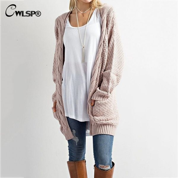 cwlsp casual long sleeve computer knitted autumn women long sweater open stitch solid pockets female cardigan sweater qz2320 sh190930, Black;white
cwlsp casual long sleeve computer knitted autumn women long sweater open stitch solid pockets female cardigan sweater qz2320 sh190930, Black;white