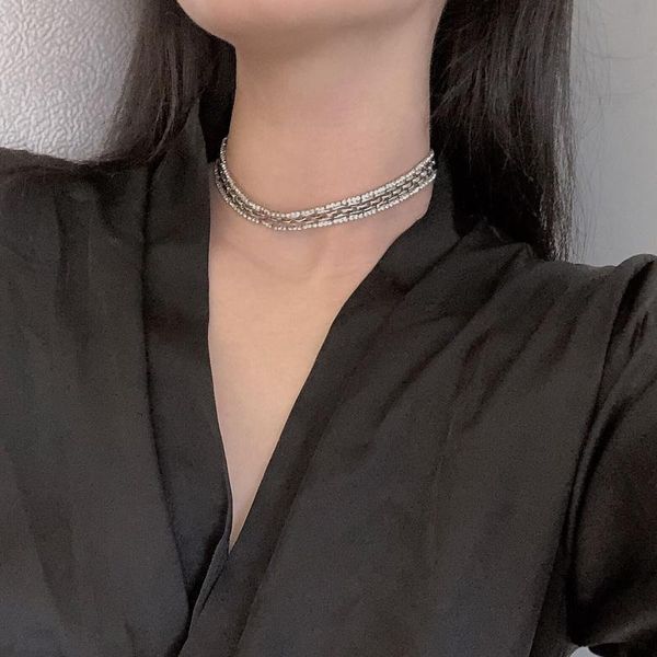 chokers modern jewelry chain necklace 2021 design shiny crystal choker for women party gifts, Golden;silver
chokers modern jewelry chain necklace 2021 design shiny crystal choker for women party gifts, Golden;silver