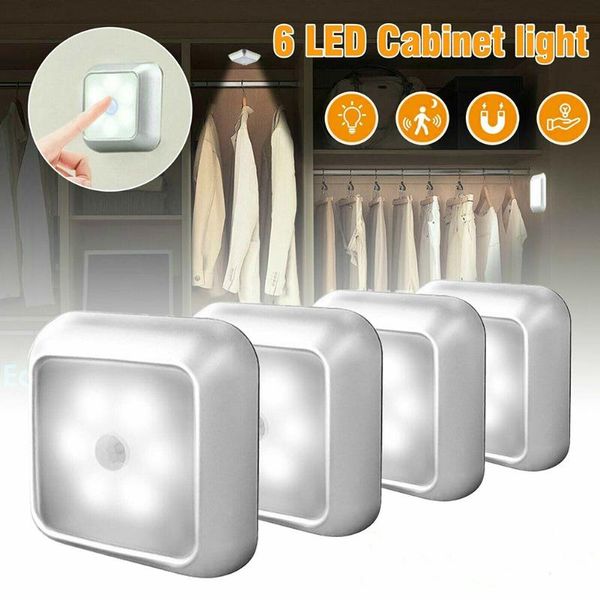 6 led night light motion sensor wall closet cabinet stair wireless lamp for home ali88
6 led night light motion sensor wall closet cabinet stair wireless lamp for home ali88