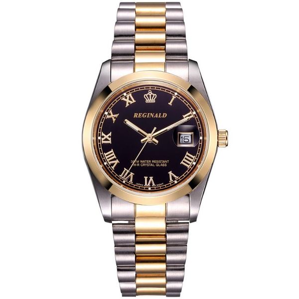 wristwatches reginald brand quartz fashion stainless steel women's watch date analog display woman watches, Slivery;brown
wristwatches reginald brand quartz fashion stainless steel women's watch date analog display woman watches, Slivery;brown