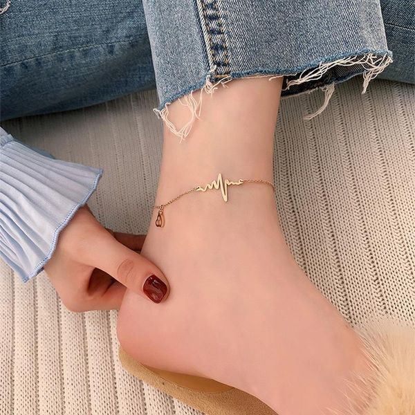 anklets charm heart anklet stainless steel rose gold color ankle bracelet leg chain ecg women beach foot jewelry, Red;blue
anklets charm heart anklet stainless steel rose gold color ankle bracelet leg chain ecg women beach foot jewelry, Red;blue