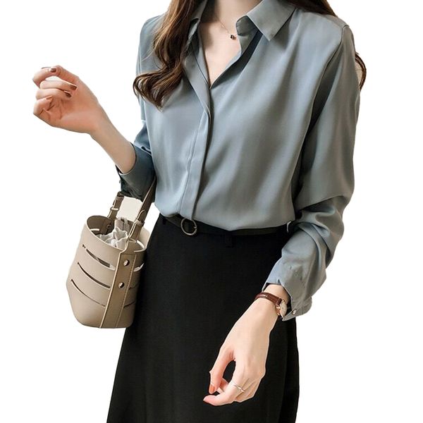 design spring autumn women fashion blouses solid plus size female clothes long sleeve chiffon shirts women office simple loose s, White
design spring autumn women fashion blouses solid plus size female clothes long sleeve chiffon shirts women office simple loose s, White