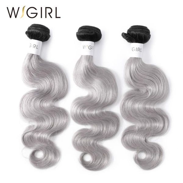 human hair bulks wigirl body wave 1b/grey ombre brazilian remy weave silver gray color bundles 3pc extension 14''-24'', Black
human hair bulks wigirl body wave 1b/grey ombre brazilian remy weave silver gray color bundles 3pc extension 14''-24'', Black