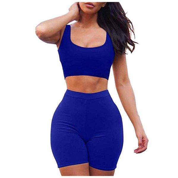 2021 casual women seamless yoga set solid color sleeveless short blouse+short pants sports set skinny fitness clothes a20
2021 casual women seamless yoga set solid color sleeveless short blouse+short pants sports set skinny fitness clothes a20