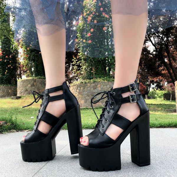 sandals 14cm thick-soled women's evening high heels thick heel roman fish mouth shoes wild 2021 summer, Black
sandals 14cm thick-soled women's evening high heels thick heel roman fish mouth shoes wild 2021 summer, Black
