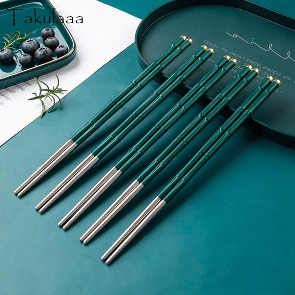 chopsticks takulaaa 1pair 304 stainless steel tableware green non-slip sticks sushi chop stick for kitchen
chopsticks takulaaa 1pair 304 stainless steel tableware green non-slip sticks sushi chop stick for kitchen