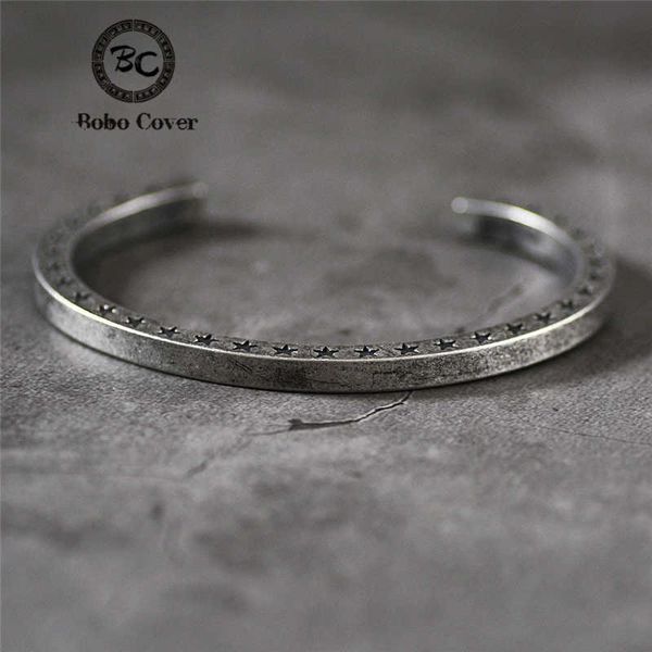 classic five-pointed star titanium steel bangles mens vikings vegvisir simple cuff bracelets punk jewelry gifts pulseira q0719, Black
classic five-pointed star titanium steel bangles mens vikings vegvisir simple cuff bracelets punk jewelry gifts pulseira q0719, Black