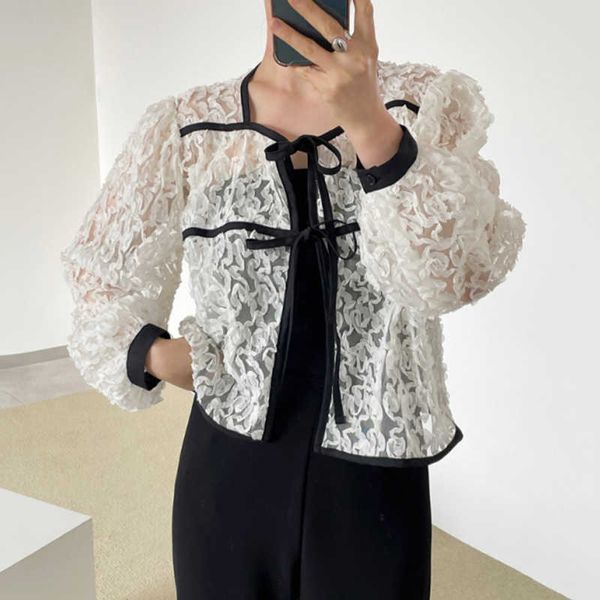 women's blouses & shirts square back neck contrast three-dimensional color sculpture loose design bubble sleeve rentals to cardigan wot, White
women's blouses & shirts square back neck contrast three-dimensional color sculpture loose design bubble sleeve rentals to cardigan wot, White