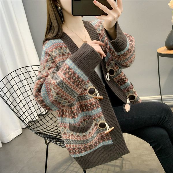 women's jackets autumn elegant women cardigan lady with single-v cleavage breasted long sleeve knitted sweater p651 female gv6f, Black;brown
women's jackets autumn elegant women cardigan lady with single-v cleavage breasted long sleeve knitted sweater p651 female gv6f, Black;brown