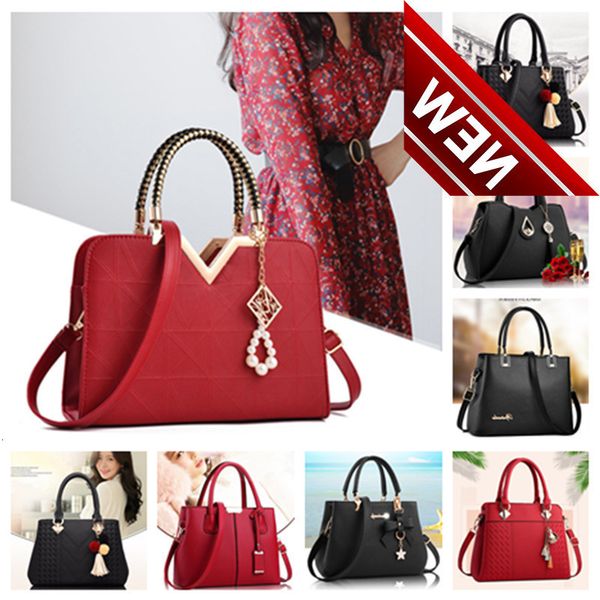 2022 women handbags leather totes handle embroidery crossbody shoulder lady simple style hand bags