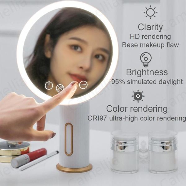 compact mirrors led makeup mirror deskrotating vanity round shape cosmetic for bedroom with 9 levels of brightness ladies lamp
compact mirrors led makeup mirror deskrotating vanity round shape cosmetic for bedroom with 9 levels of brightness ladies lamp