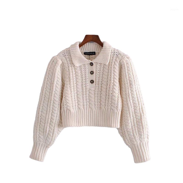 women's sweaters elegant women puff sleeve short 2021 fashion ladies streetwear loose knitted causal female chic button pullover, White;black
women's sweaters elegant women puff sleeve short 2021 fashion ladies streetwear loose knitted causal female chic button pullover, White;black