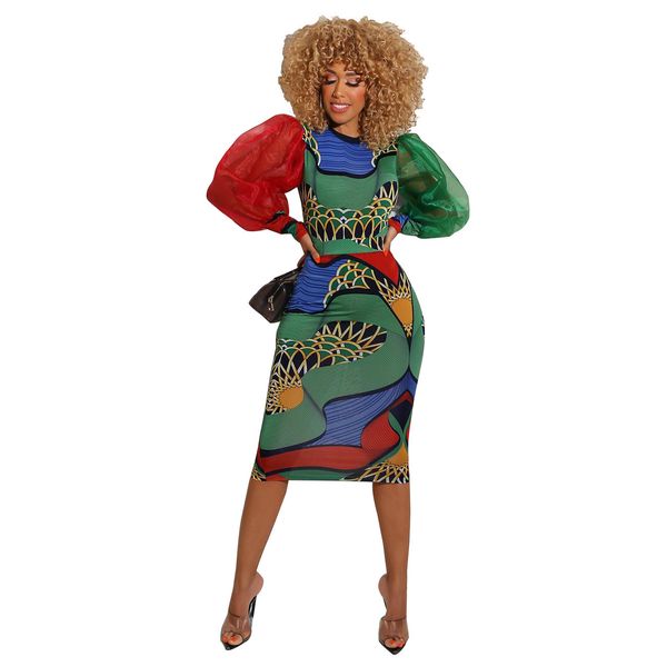 2020 print bodycon dress puff sleeve dresses for women o-neck midi dress autumn women fashion streetwear dress, Gray
2020 print bodycon dress puff sleeve dresses for women o-neck midi dress autumn women fashion streetwear dress, Gray