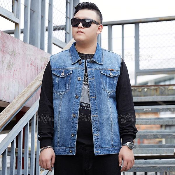 men's vests size m-8xl 7xl 6xl 5xl denim vest jacket sleeveless casual waistcoat mens jean coat ripped slim fit male cowboy, Black;white
men's vests size m-8xl 7xl 6xl 5xl denim vest jacket sleeveless casual waistcoat mens jean coat ripped slim fit male cowboy, Black;white