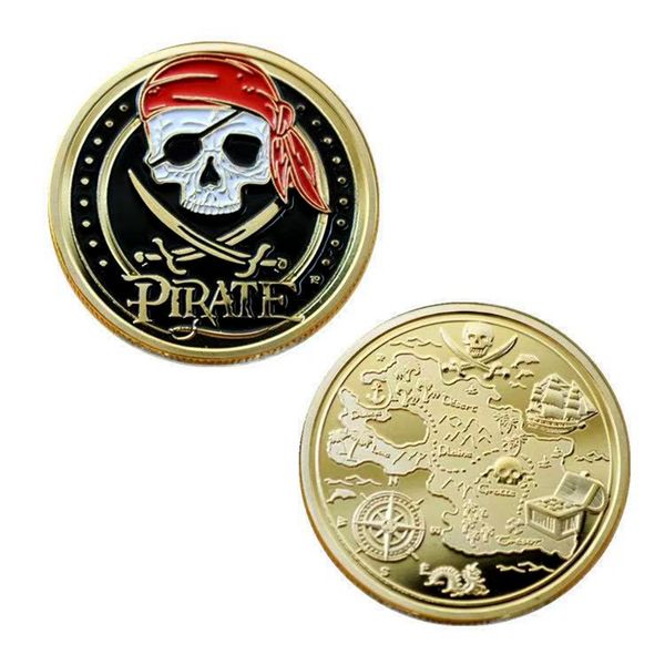 10pcs non magnetic challenge badge craft skull pirate ship gold plated treasure coin lion of the sea running wild collectible vaule medal
10pcs non magnetic challenge badge craft skull pirate ship gold plated treasure coin lion of the sea running wild collectible vaule medal
