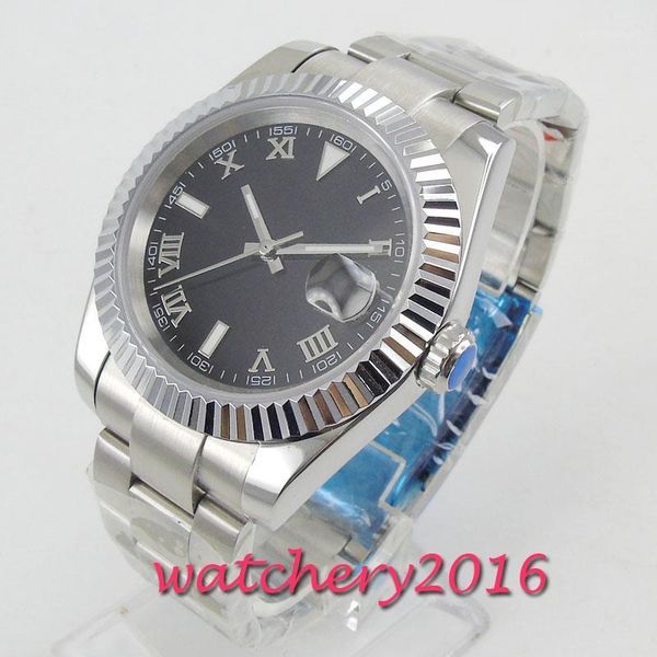 wristwatches arrival 36mm sterile black dial sapphire glass roman mumerals automatic movement mens watch luminous hands, Slivery;brown
wristwatches arrival 36mm sterile black dial sapphire glass roman mumerals automatic movement mens watch luminous hands, Slivery;brown