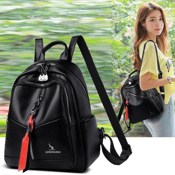 school bags fashion women's leather backpack simple female large capacity bagpack ladies anti theft travel rucksack waterproof mochila
school bags fashion women's leather backpack simple female large capacity bagpack ladies anti theft travel rucksack waterproof mochila