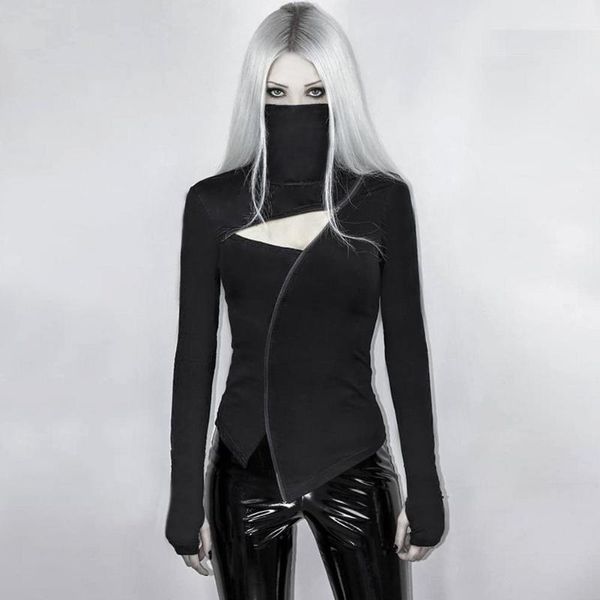 women's t-shirt greygem women gothic for autumn 2021 front zipper hole patchwork tshirts dark black long sleeve female t-shirts, White
women's t-shirt greygem women gothic for autumn 2021 front zipper hole patchwork tshirts dark black long sleeve female t-shirts, White