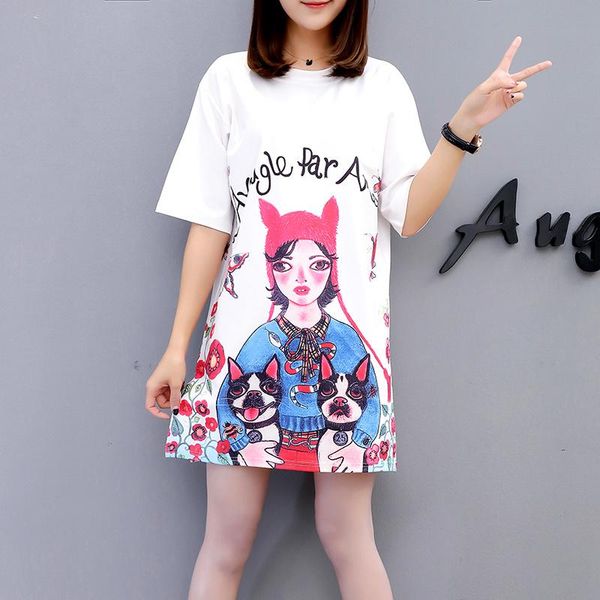 casual dresses 2021 fashion illustration printing women summer short sleeve loose dress large size vestidos femme, Black;gray
casual dresses 2021 fashion illustration printing women summer short sleeve loose dress large size vestidos femme, Black;gray