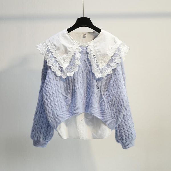 women's sweaters spring 2021 knitted knit sweater long sleeve loose ladies pullover winter warm female for women fashion, White;black
women's sweaters spring 2021 knitted knit sweater long sleeve loose ladies pullover winter warm female for women fashion, White;black