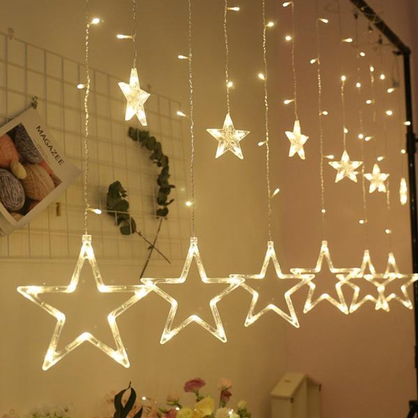 2.5m led lights star curtain string lights 220v fairy light outdoor garland for party wedding holiday decoration waterproof lamp
2.5m led lights star curtain string lights 220v fairy light outdoor garland for party wedding holiday decoration waterproof lamp