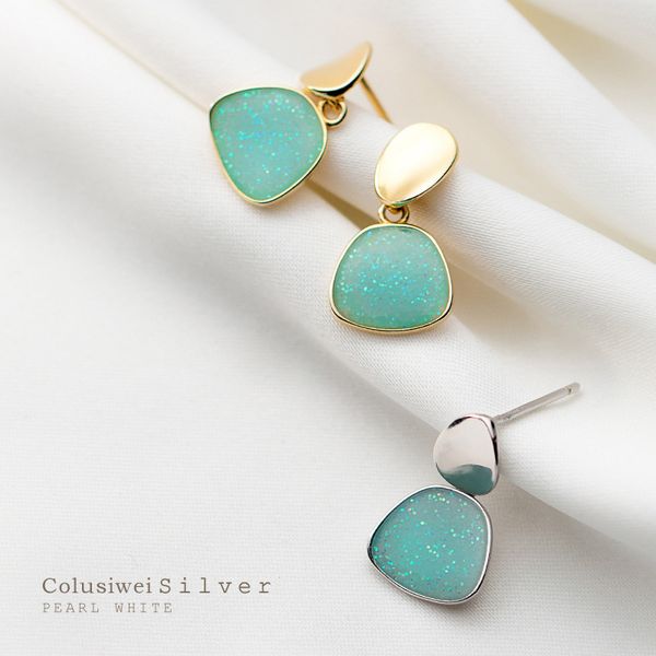 colusiwei sterling silver 925 green starlight enamel irregular geometric drop earring for women ol style fine jewelry, Golden
colusiwei sterling silver 925 green starlight enamel irregular geometric drop earring for women ol style fine jewelry, Golden